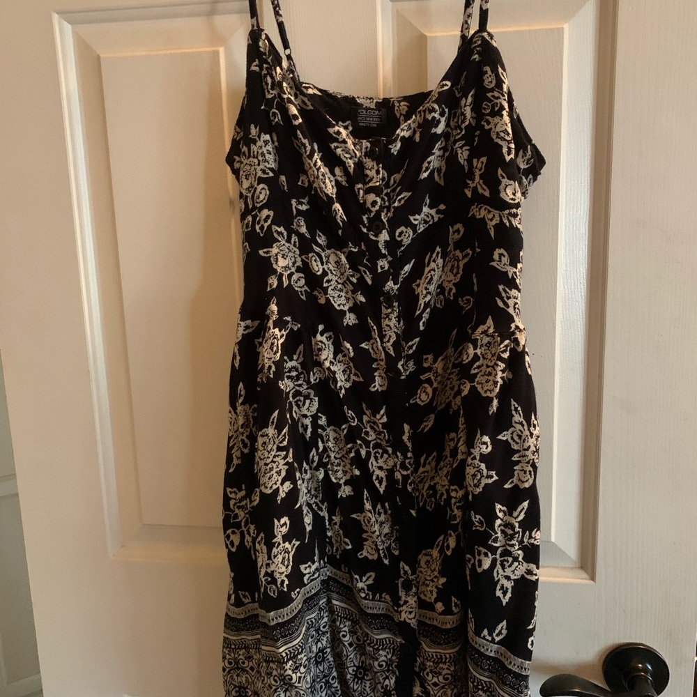 Floral Volcom Dress with Pockets